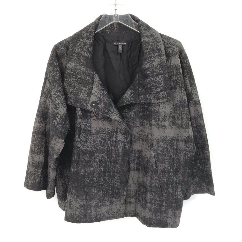 Eileen Fisher Blazer Coat Jacket Metallic Oversize